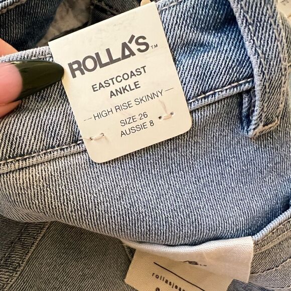 NWT Rolla’s Eastcoast Ankle High Rise Skinny Jeans ~ Stacey Blue - Picture 6 of 7